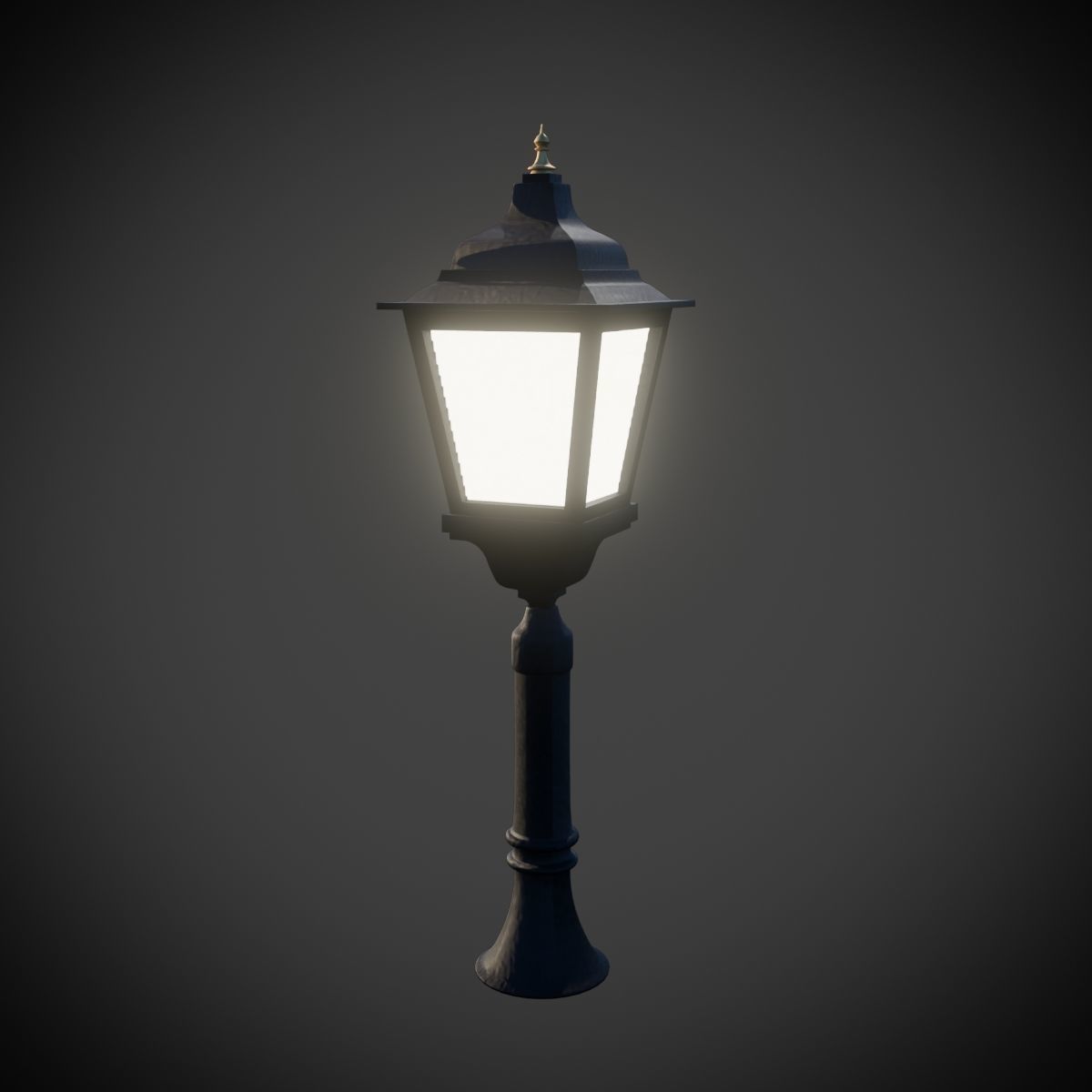 Vintage Lamp 1 Low-poly 3D model_3