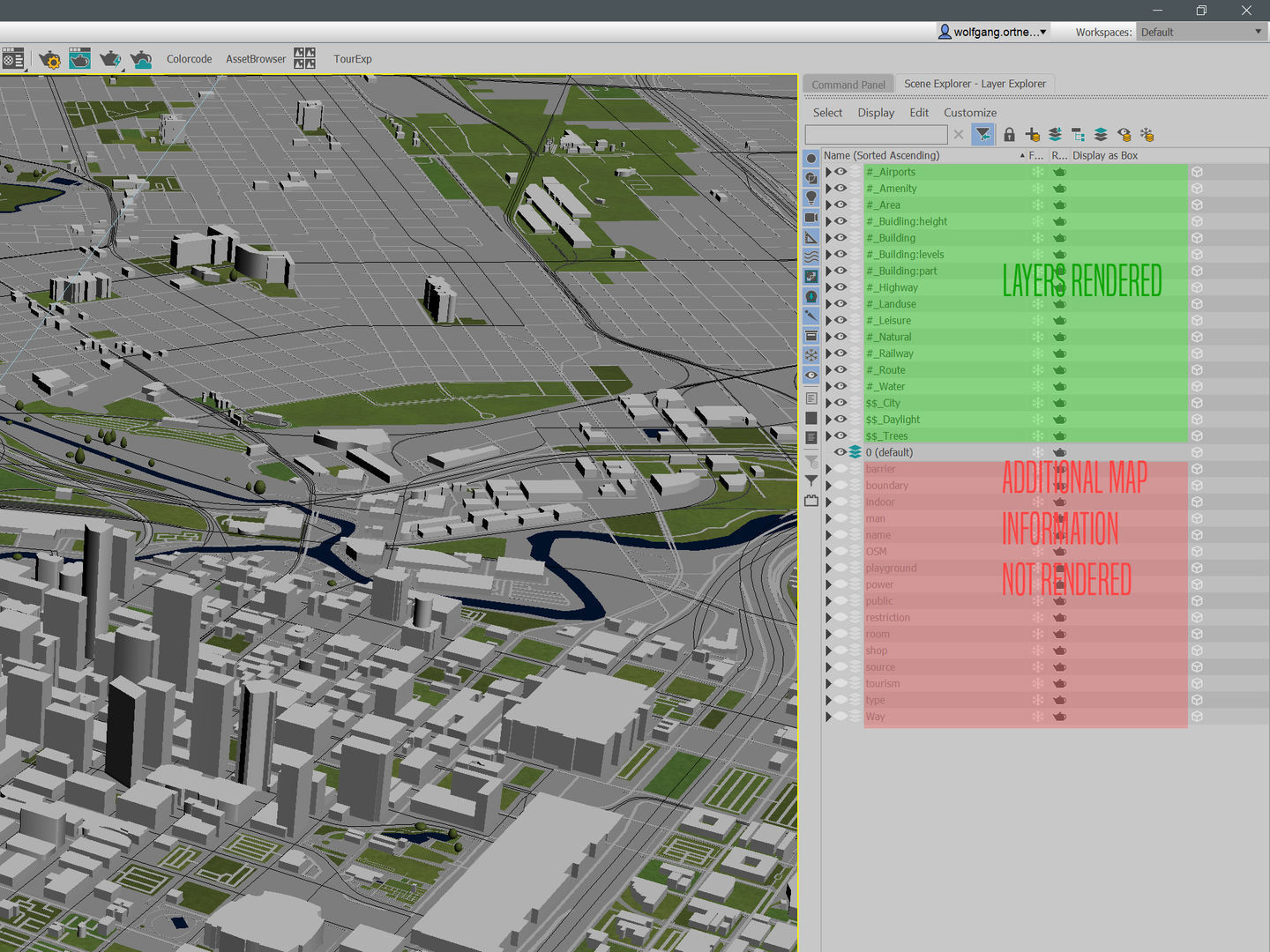 Houston 50x50km 3D City Map 3D model_15