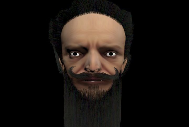Head sakher- jabal- face 3D model_2