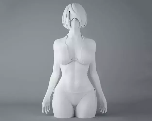 Sexy Girl Anime Figure 3D Model for 3D Printer STL 3D print model