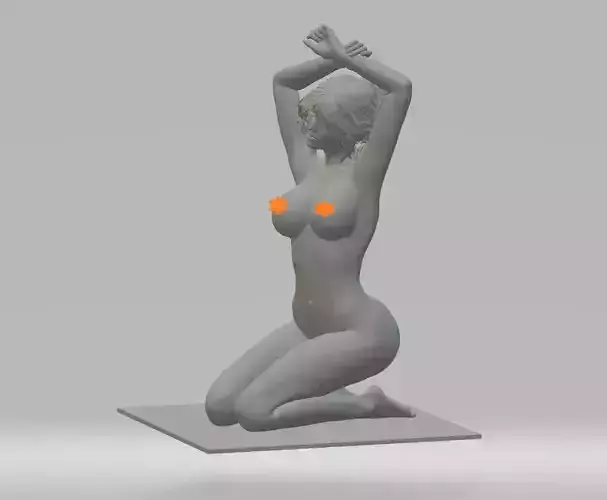 Kneeling woman miniatures 3D model ready print