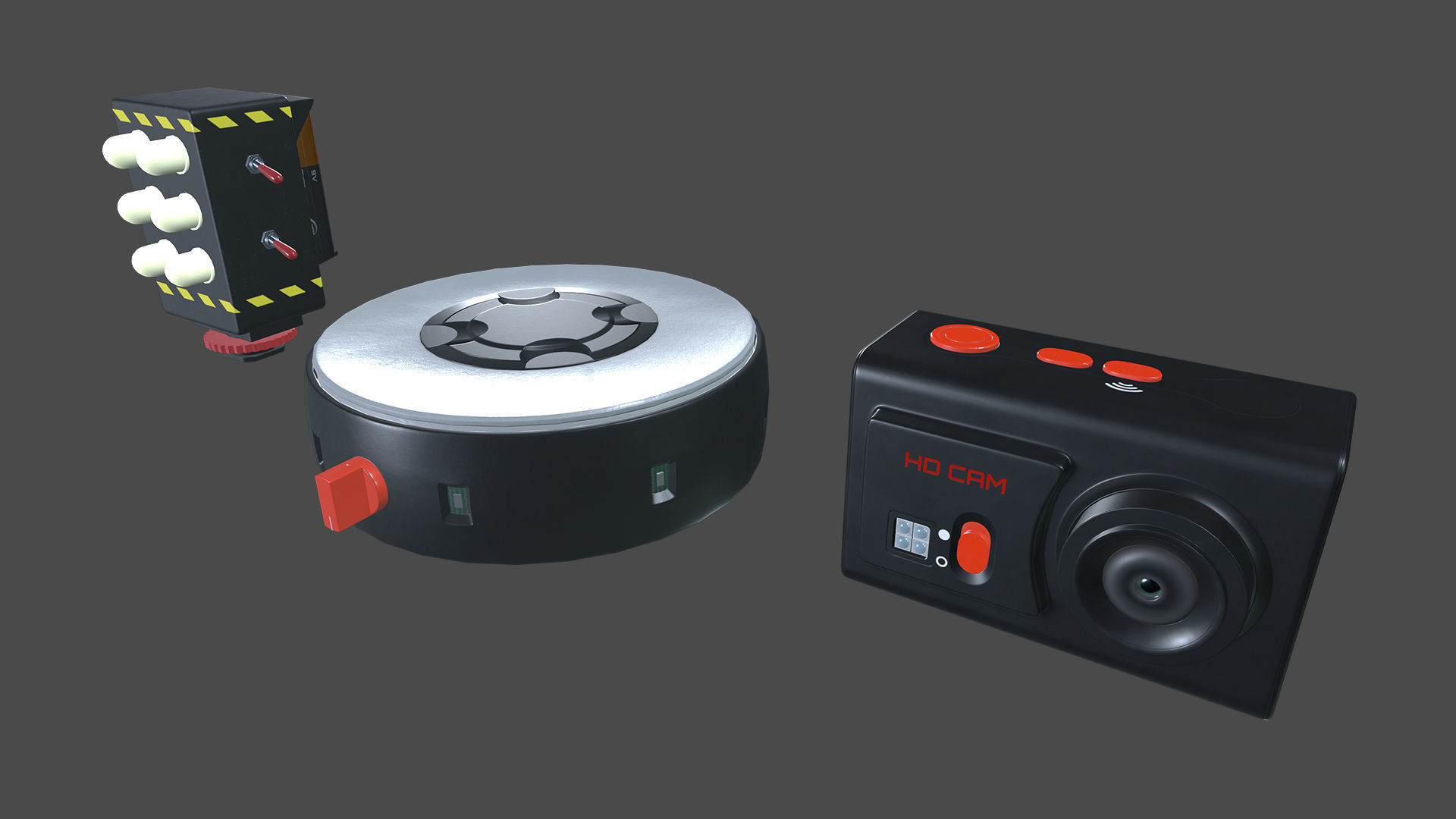 Ghost Hunting Paranormal Equipment Pack Low-poly 3D model_8