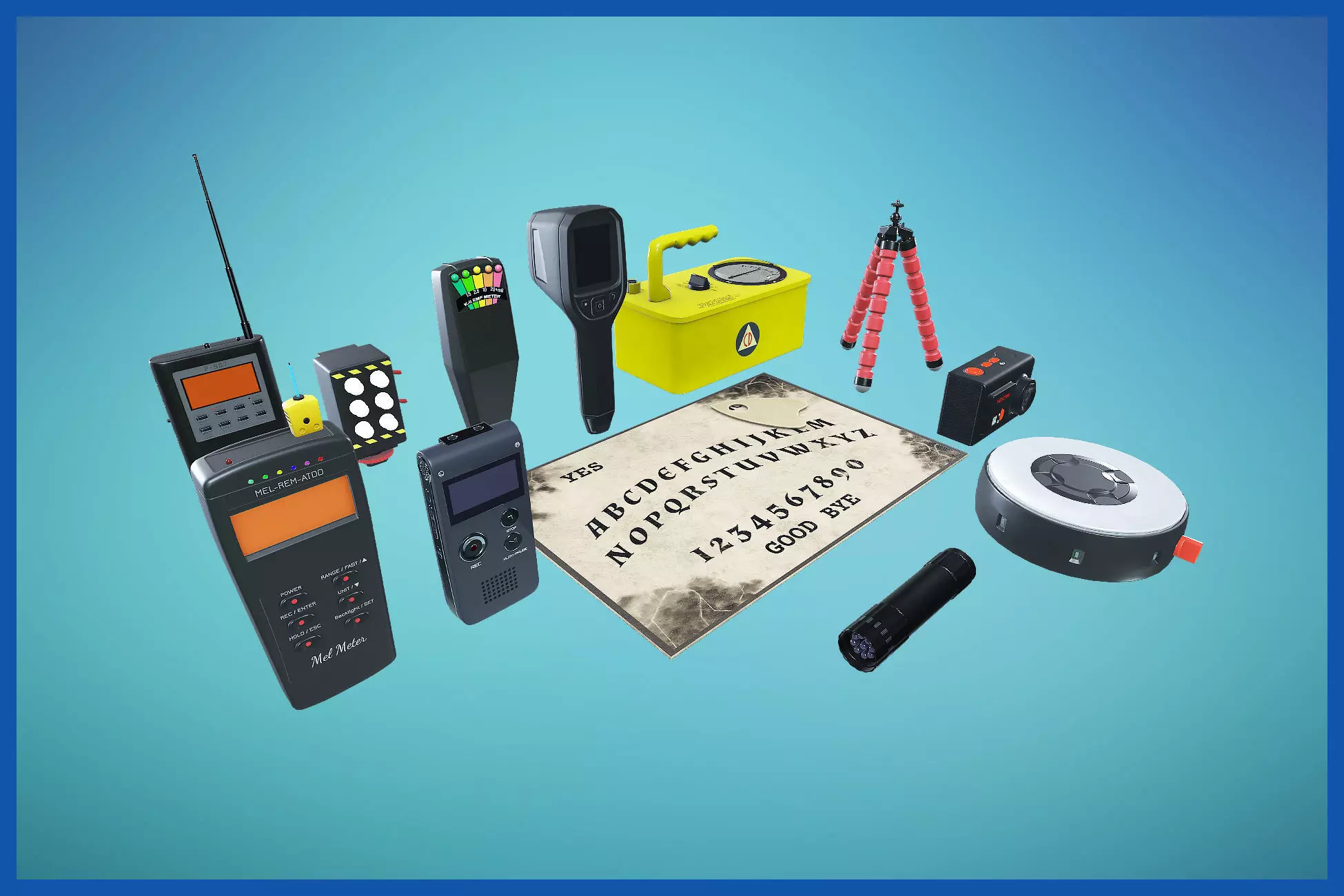 Ghost Hunting Paranormal Equipment Pack Low-poly 3D model_0