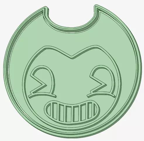 Bendy cara cookie cutter 3D print model_0