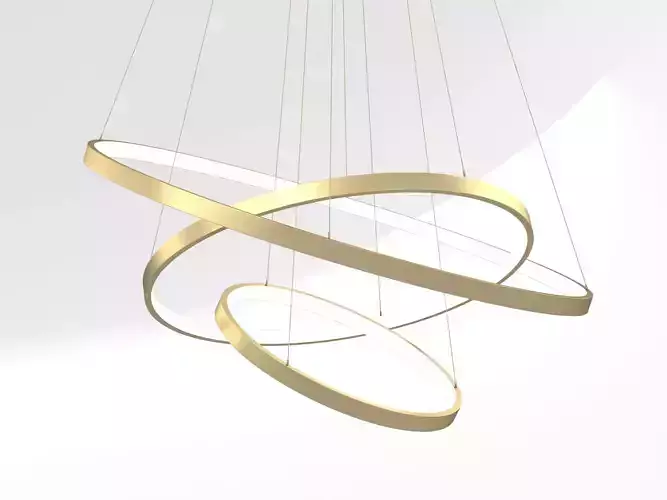 Modern Circular LED Chandelier 3D model