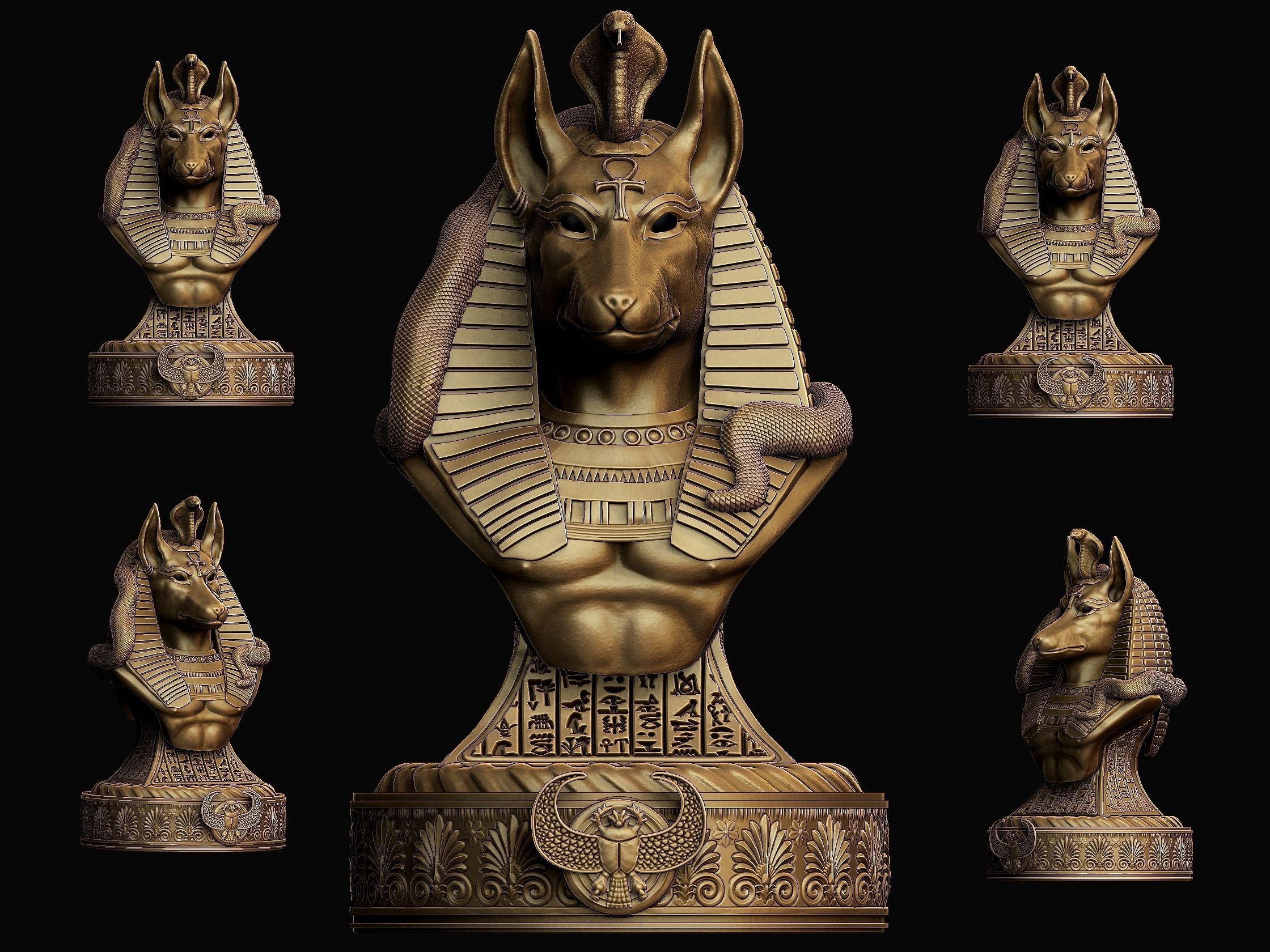 Anubis - God of Ancient Egypt 3D print model_3