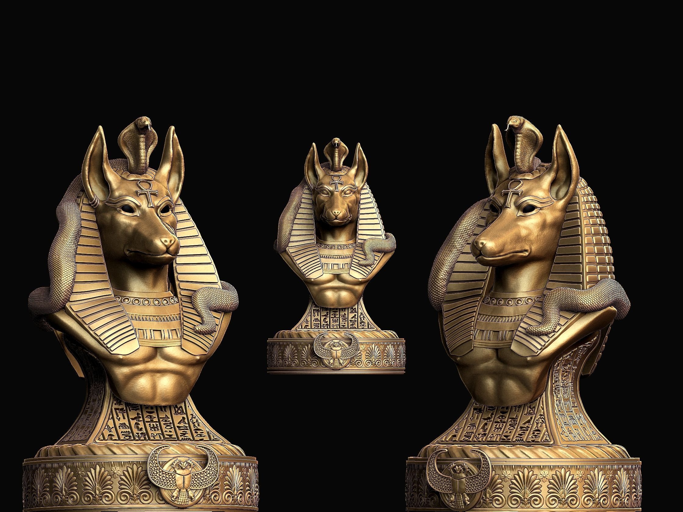 Anubis - God of Ancient Egypt 3D print model_4