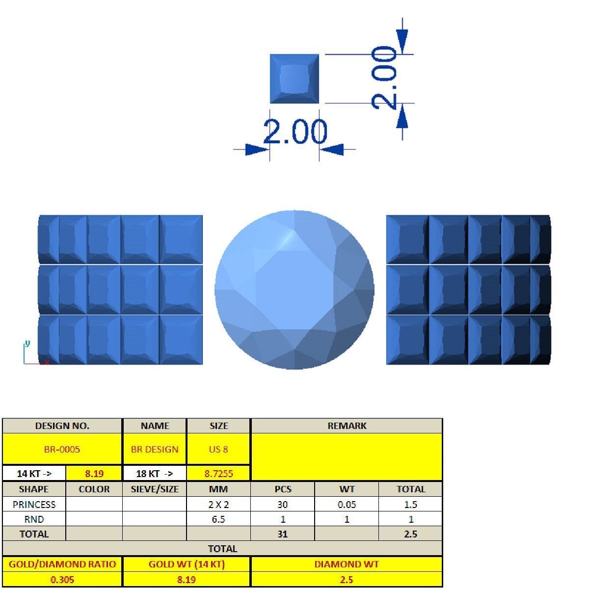 ROUND CUT SOLITER DIAMOND RING 3D print model_14