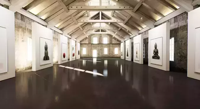 Art Gallery 011 UE4 3D model