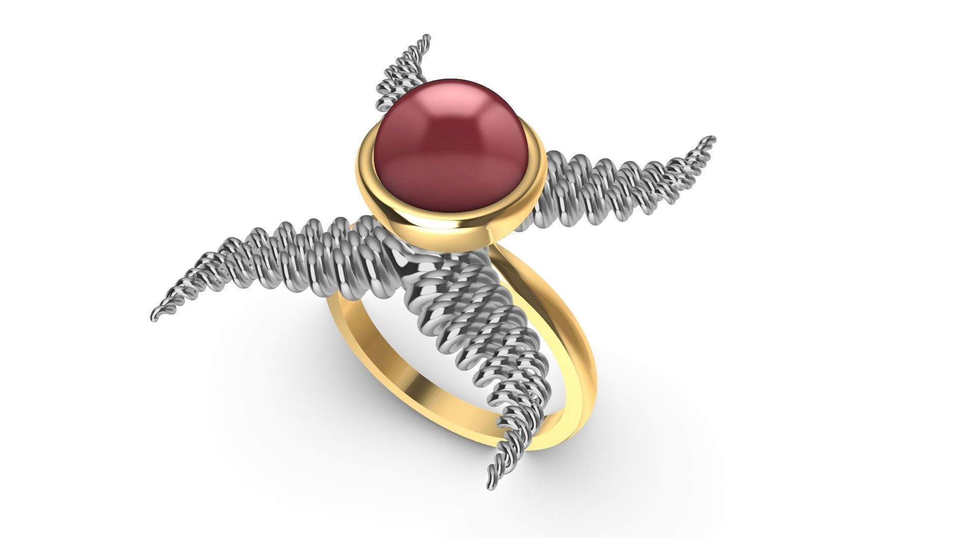 weave wings ring stl verified 3D print model_1