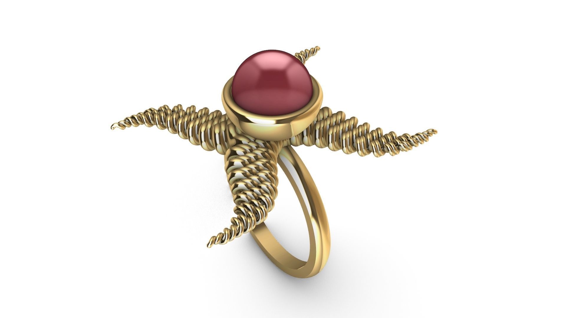 weave wings ring stl verified 3D print model_12