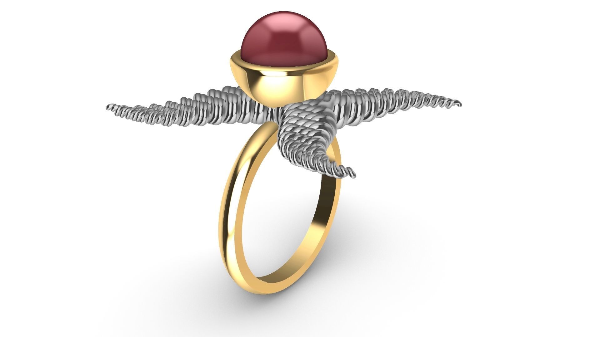 weave wings ring stl verified 3D print model_3