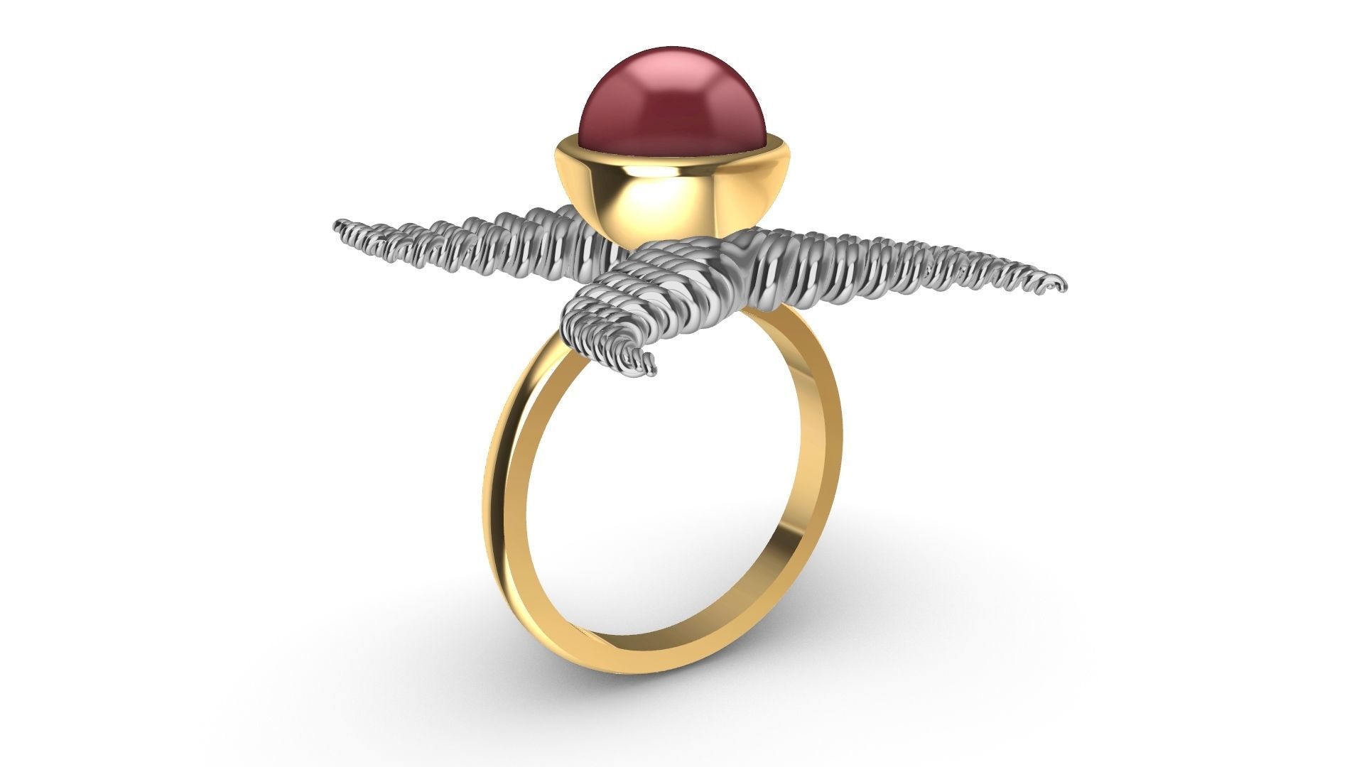 weave wings ring stl verified 3D print model_5