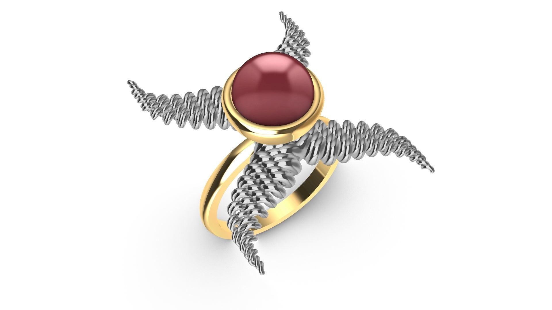 weave wings ring stl verified 3D print model_6