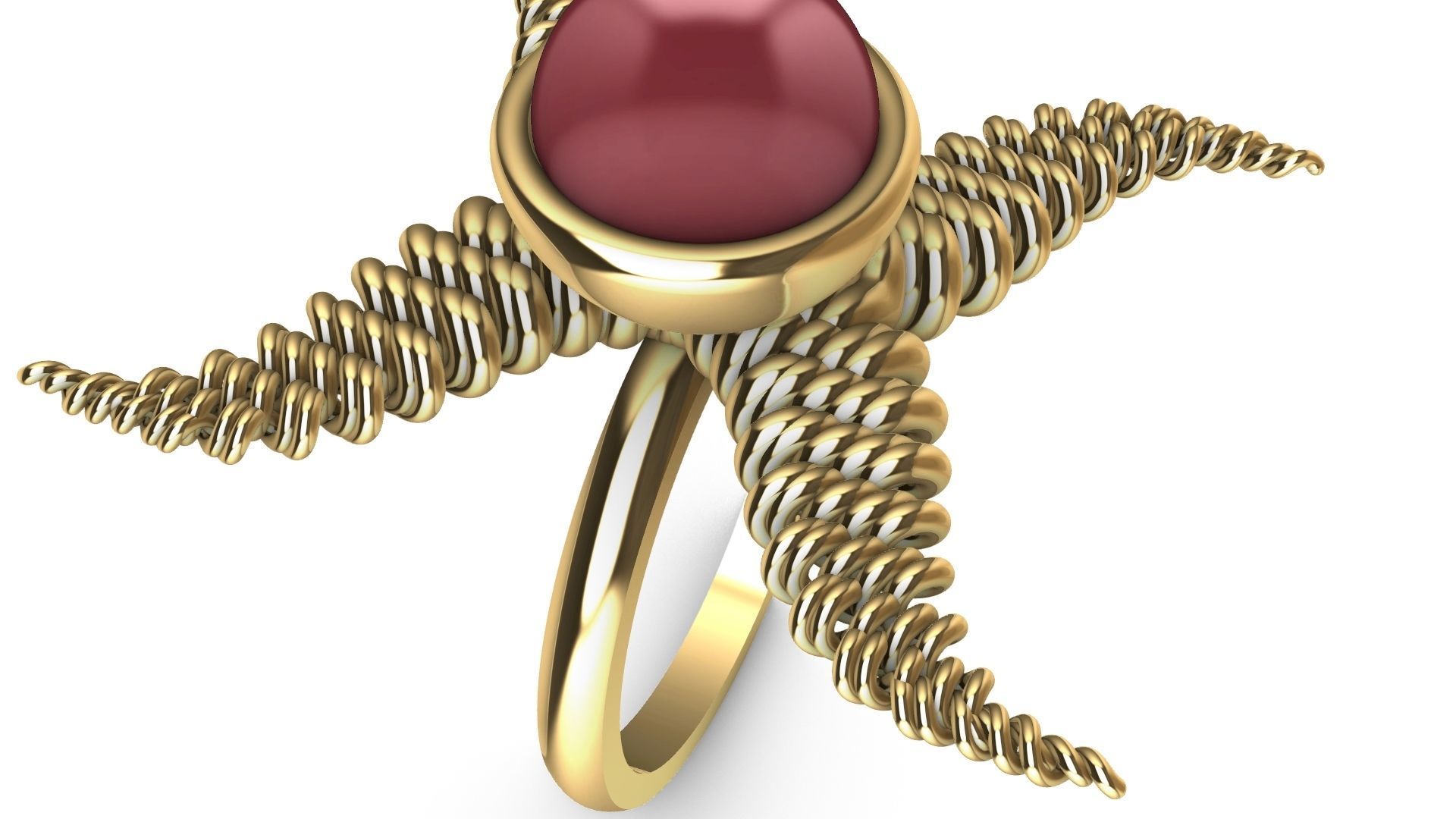 weave wings ring stl verified 3D print model_13