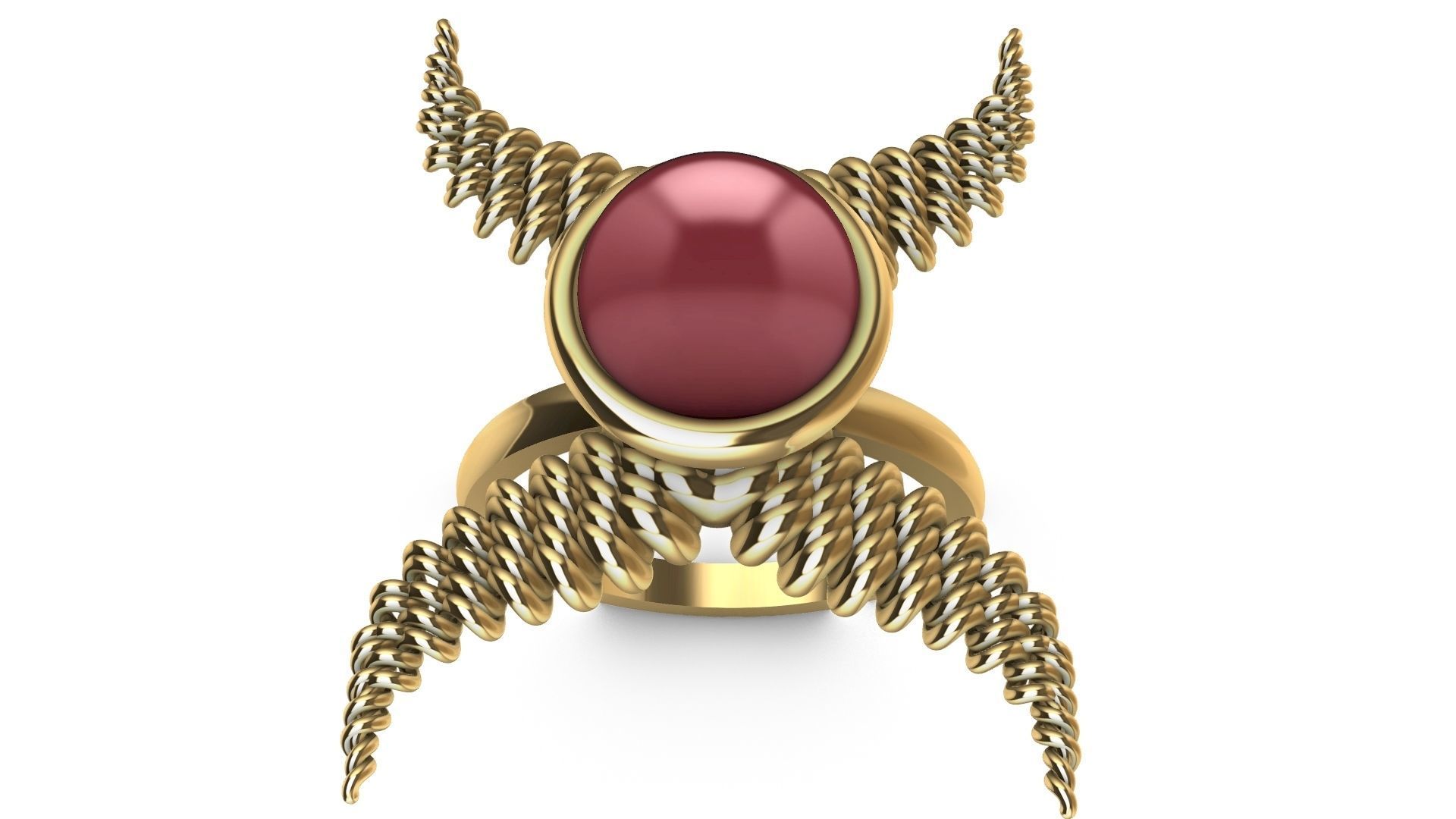 weave wings ring stl verified 3D print model_7