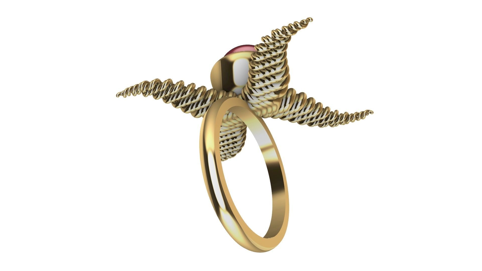 weave wings ring stl verified 3D print model_11