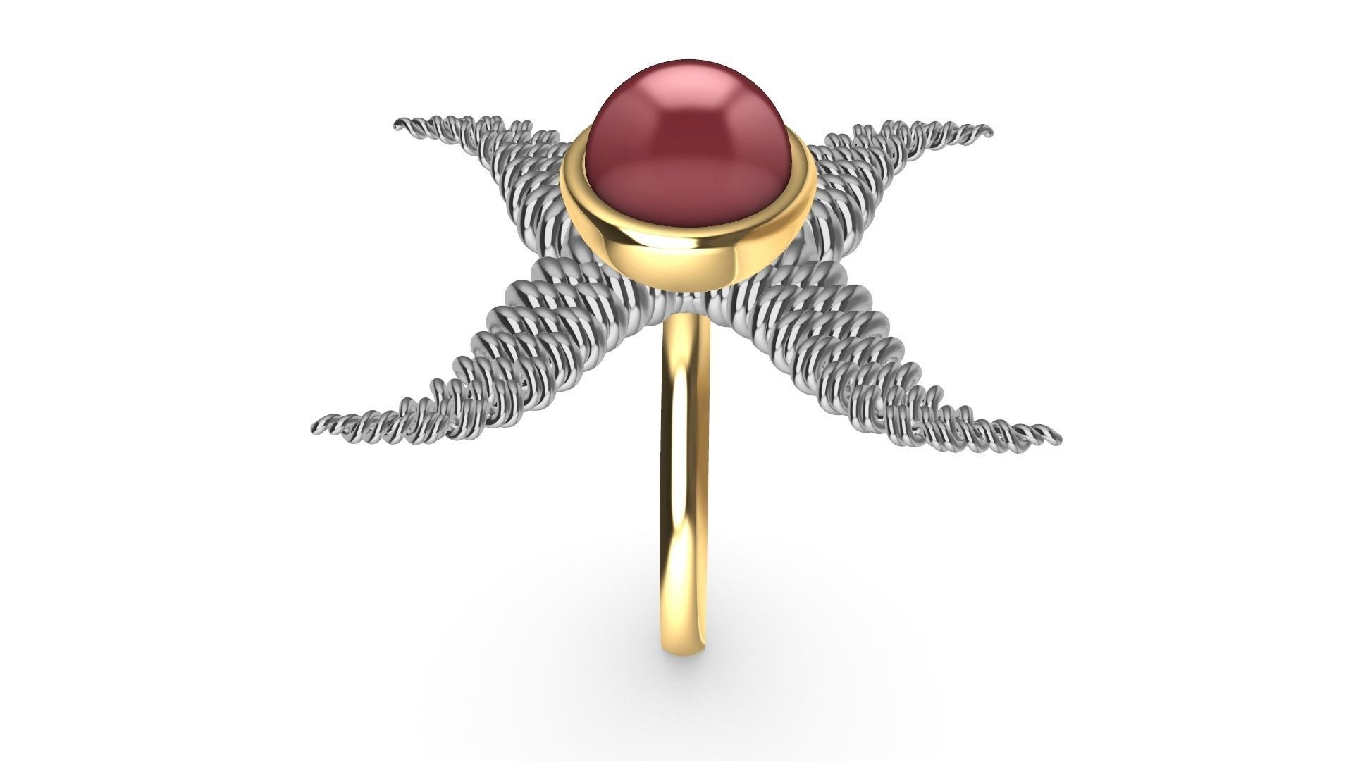 weave wings ring stl verified 3D print model_2