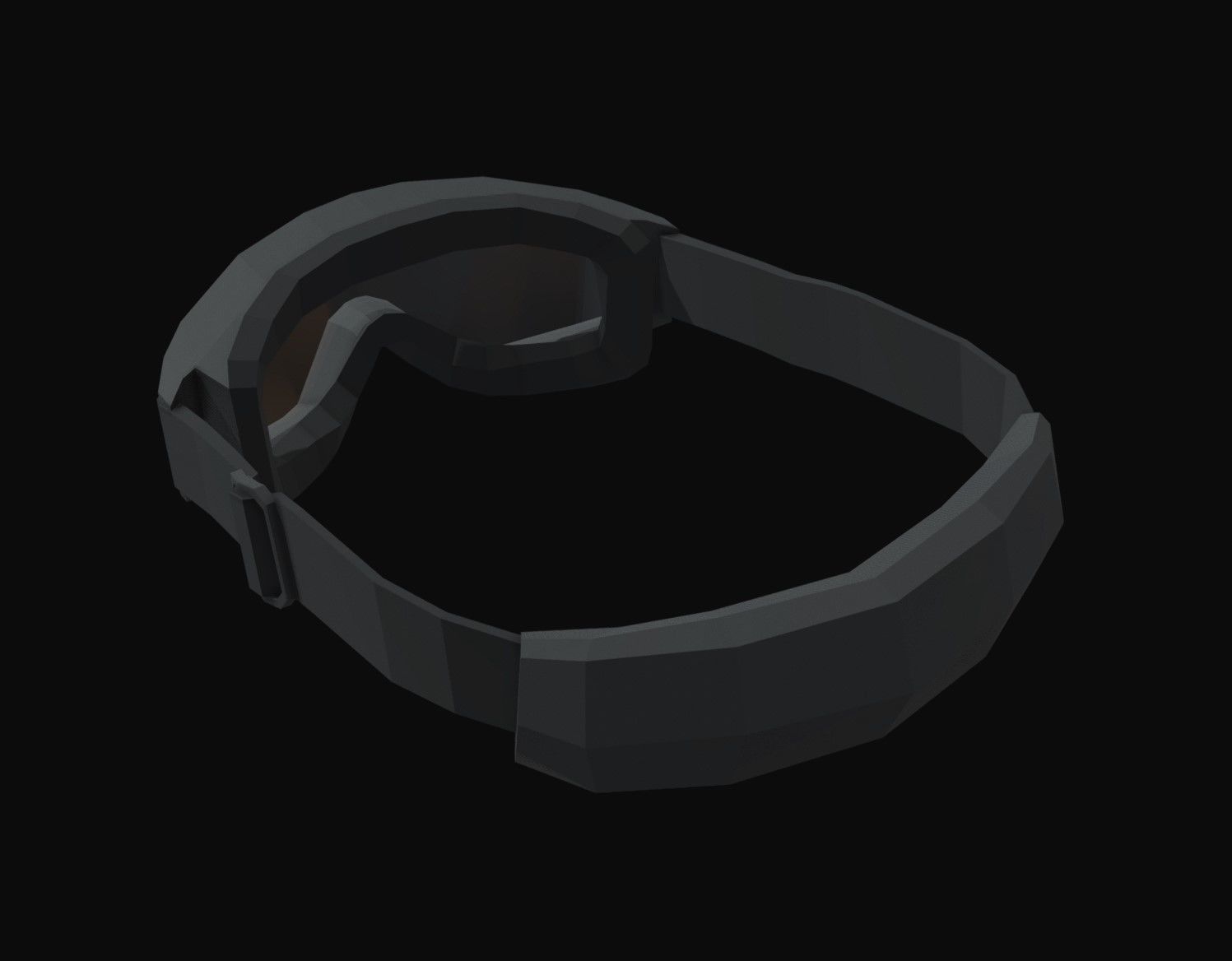 Tactical Goggles Low-poly 3D model_2
