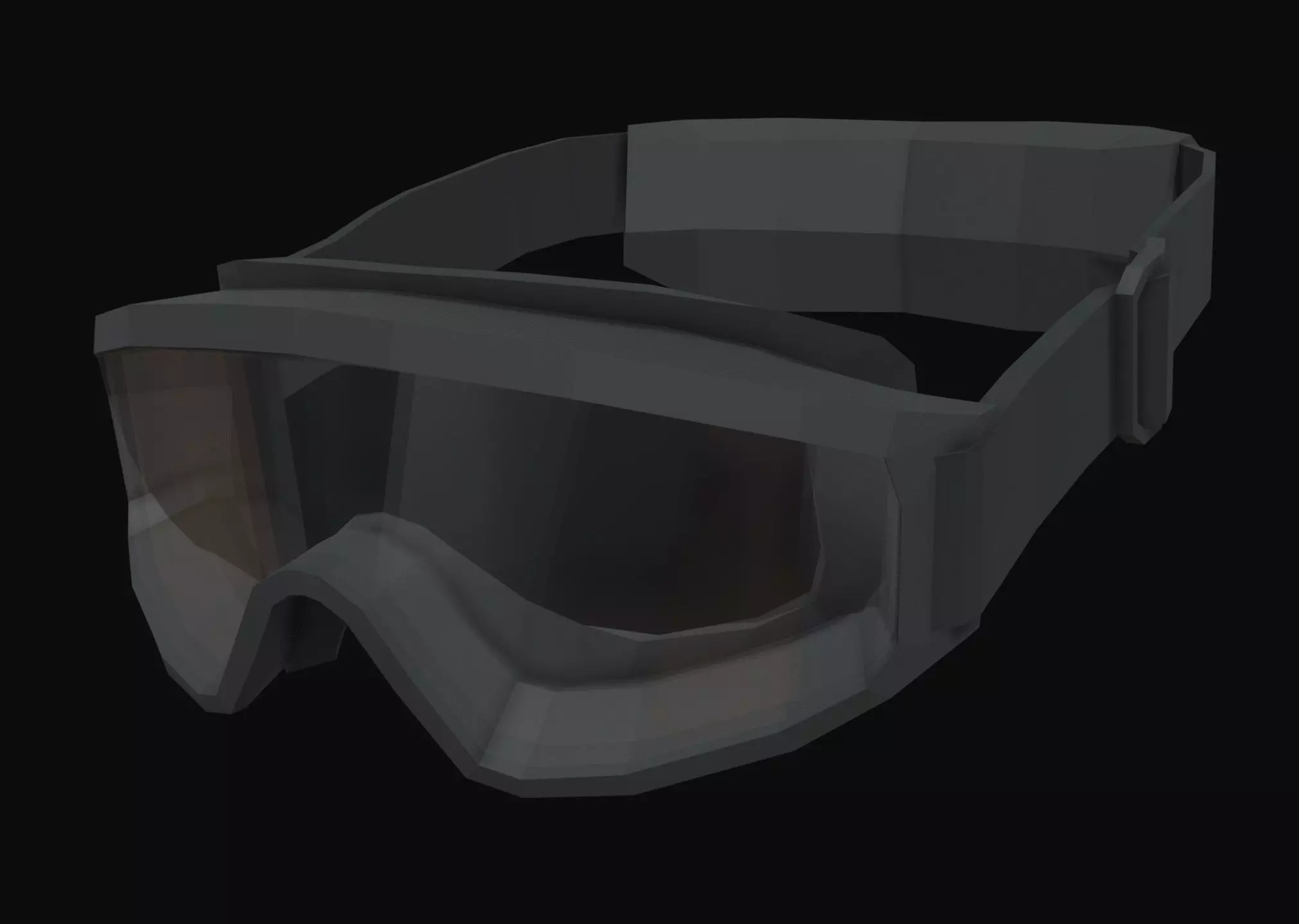 Tactical Goggles Low-poly 3D model_0