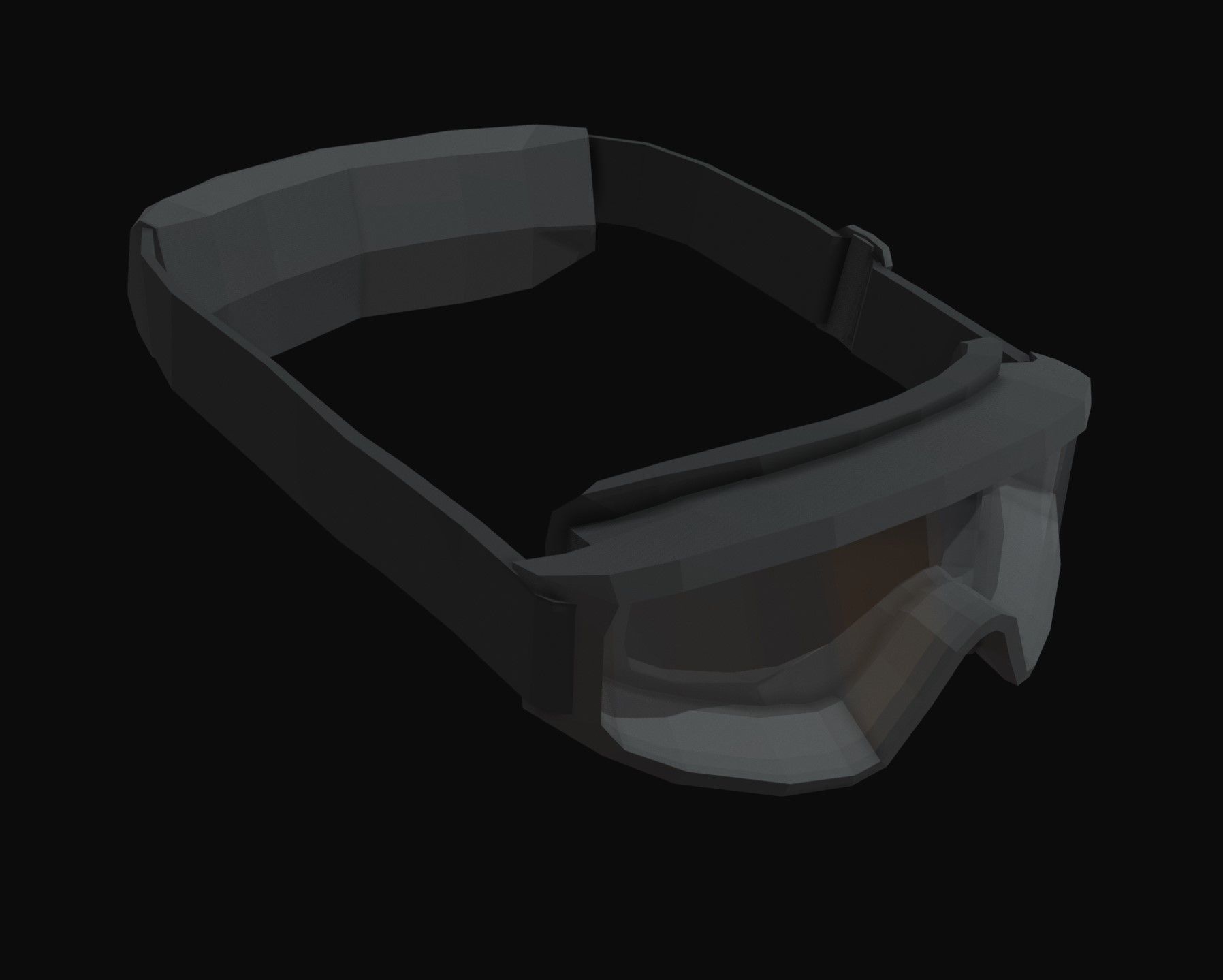 Tactical Goggles Low-poly 3D model_4
