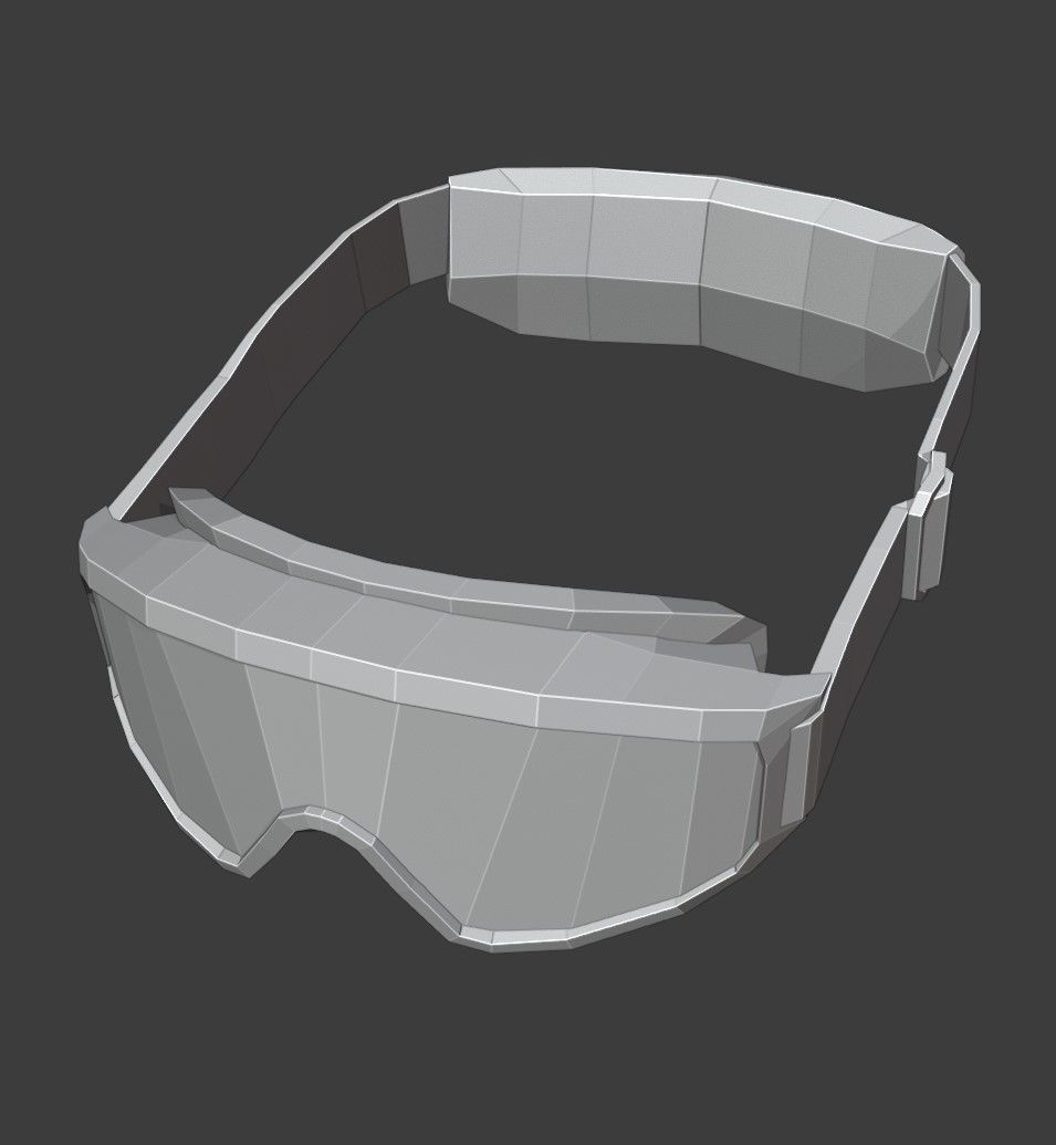 Tactical Goggles Low-poly 3D model_6