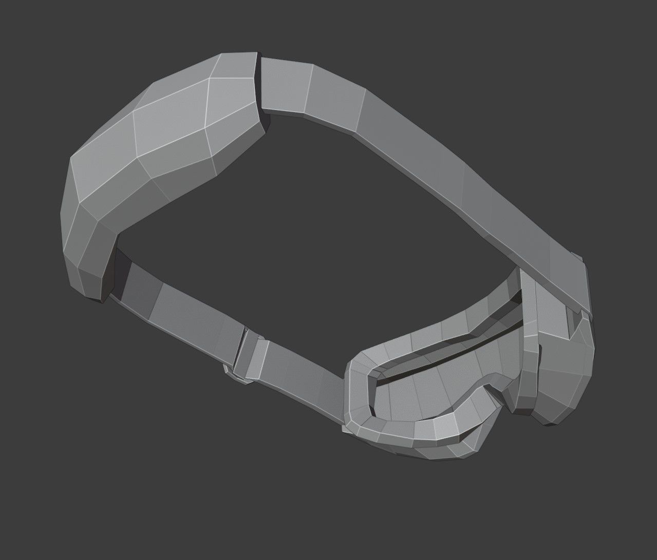 Tactical Goggles Low-poly 3D model_7
