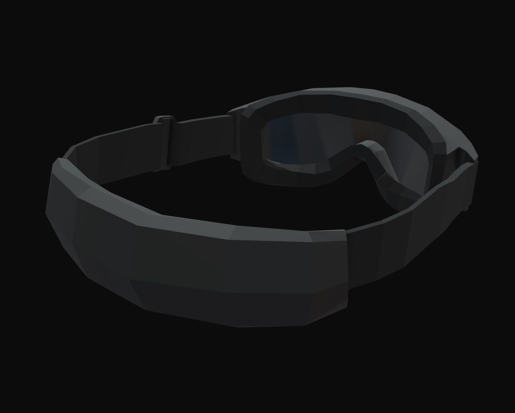 Tactical Goggles Low-poly 3D model_3