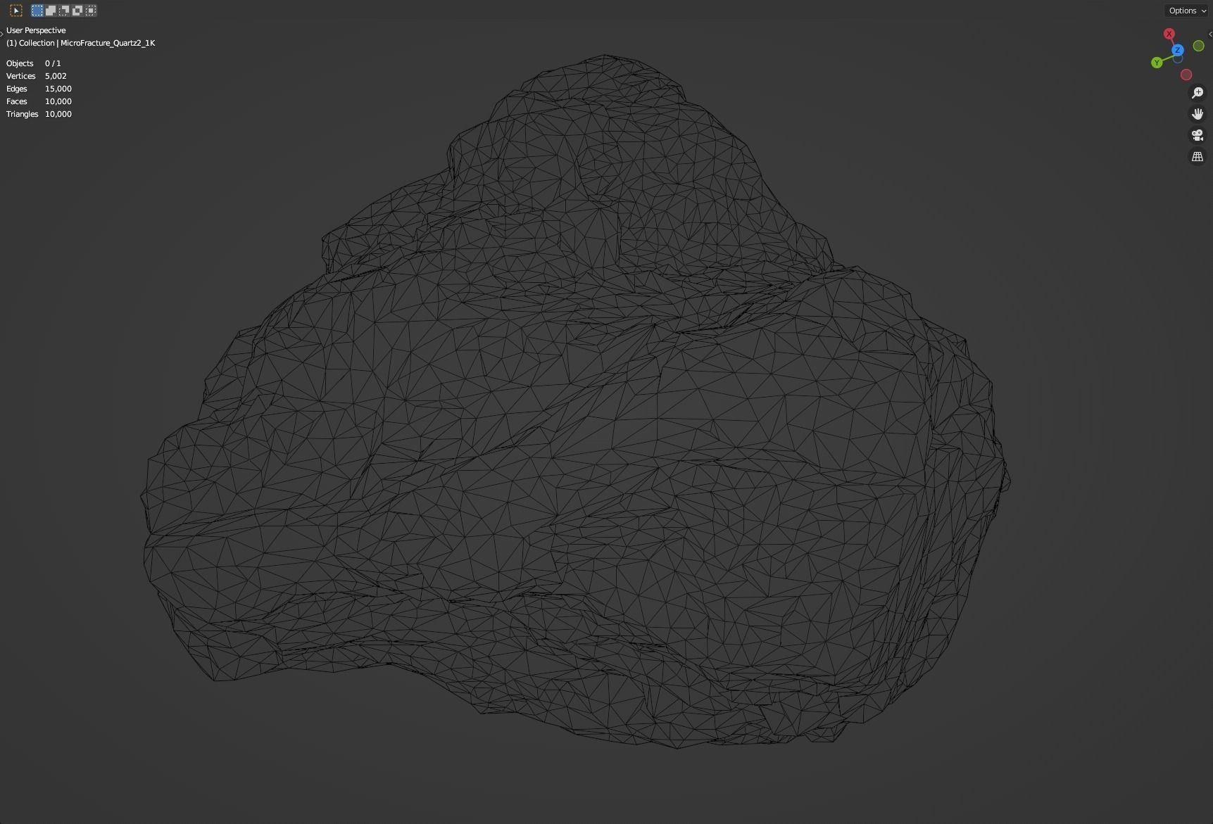 MicroFractured Quartz 2 - 8K Textures  Low-poly 3D model_1