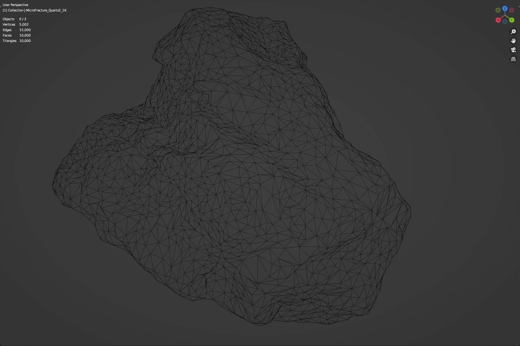 MicroFractured Quartz 2 - 8K Textures  Low-poly 3D model_3