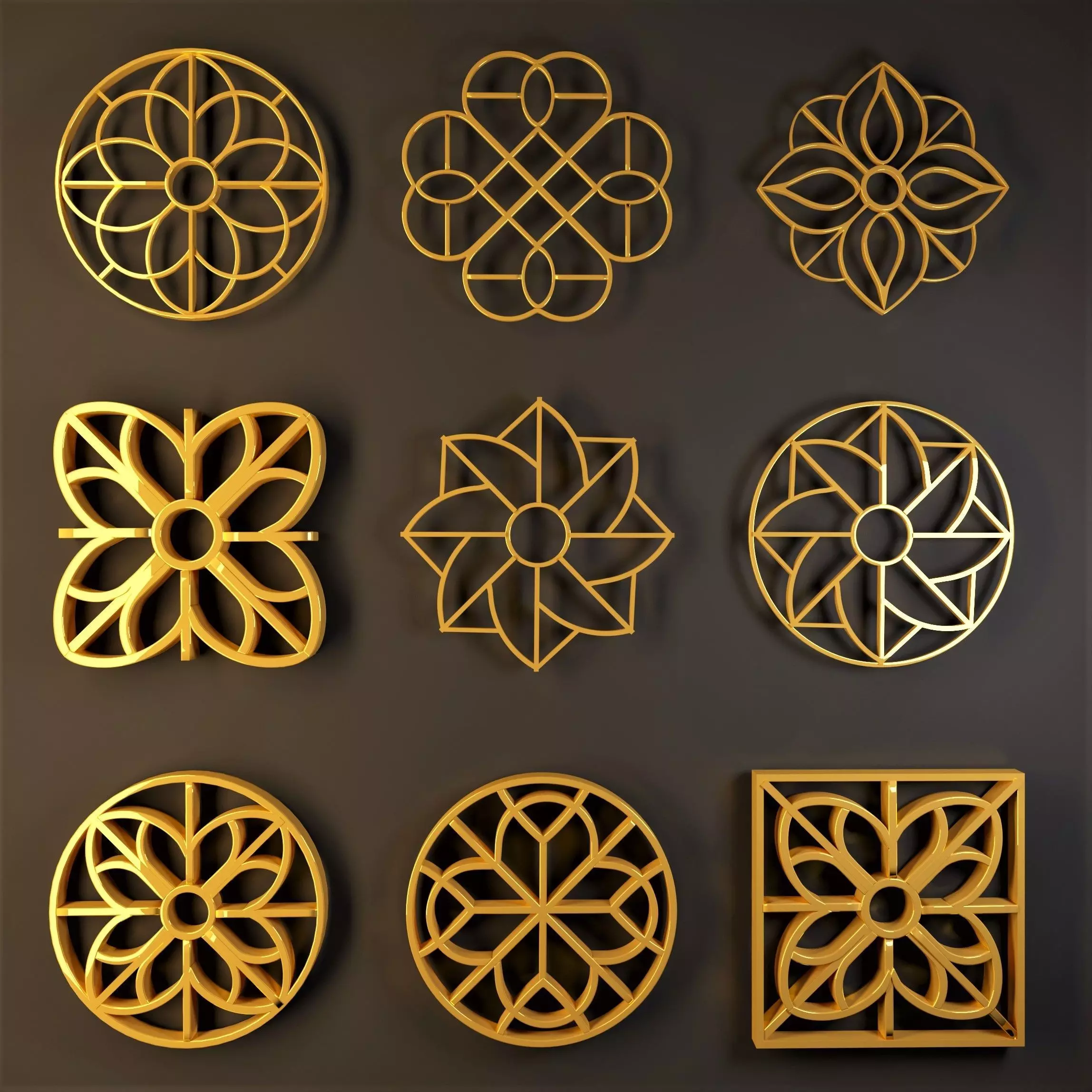 Decorative panels 3D model vol 1 3D model_0