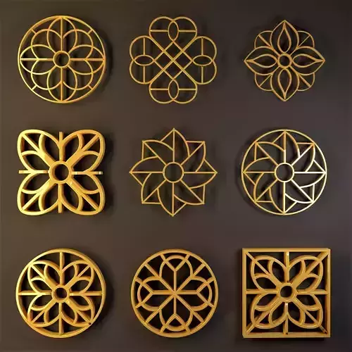 Decorative panels 3D model vol 1 3D model Decorative panels 3D model vol 1 3D model