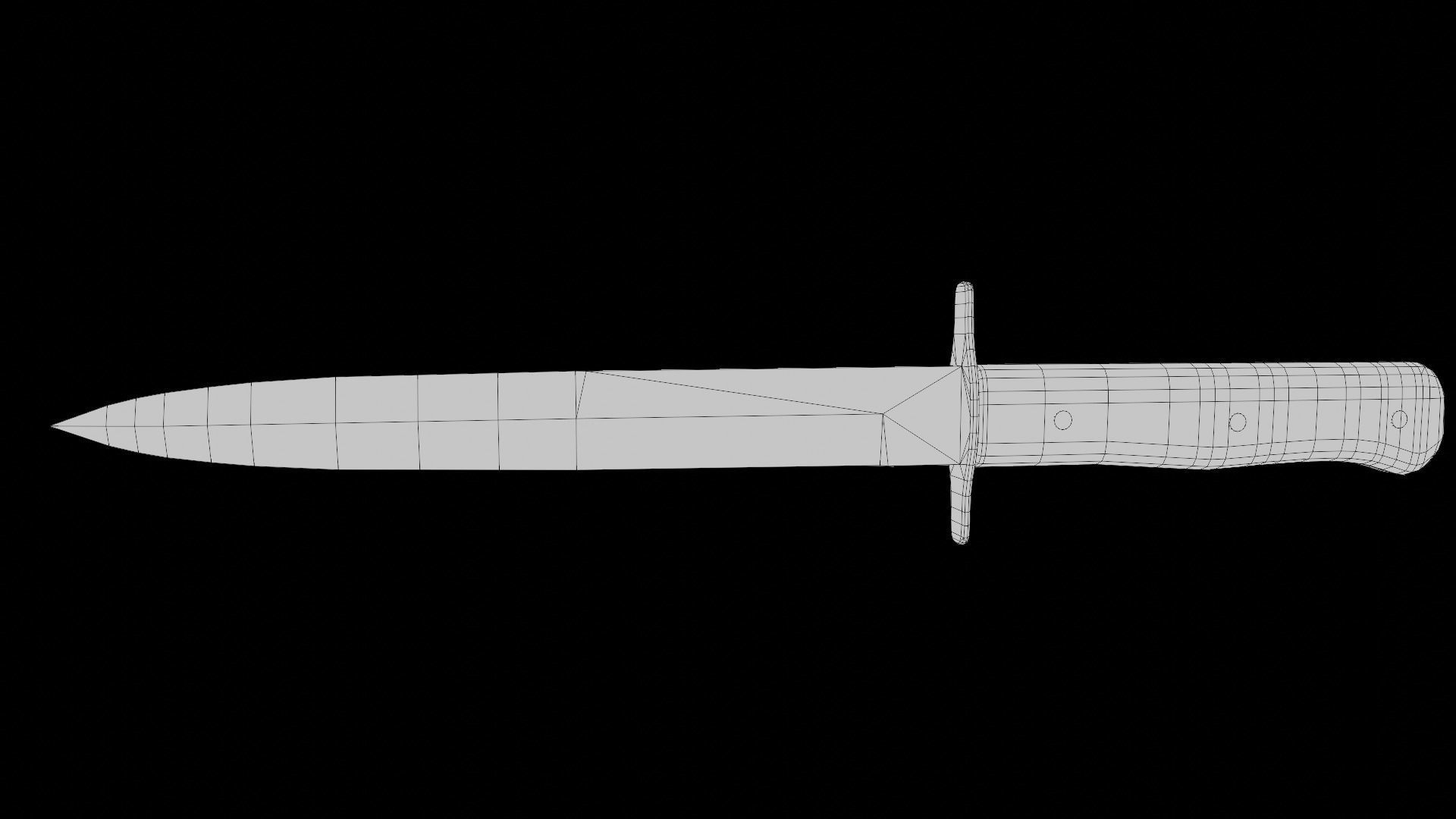 Luftwaffe kampfmesser 42 Low-poly 3D model_8