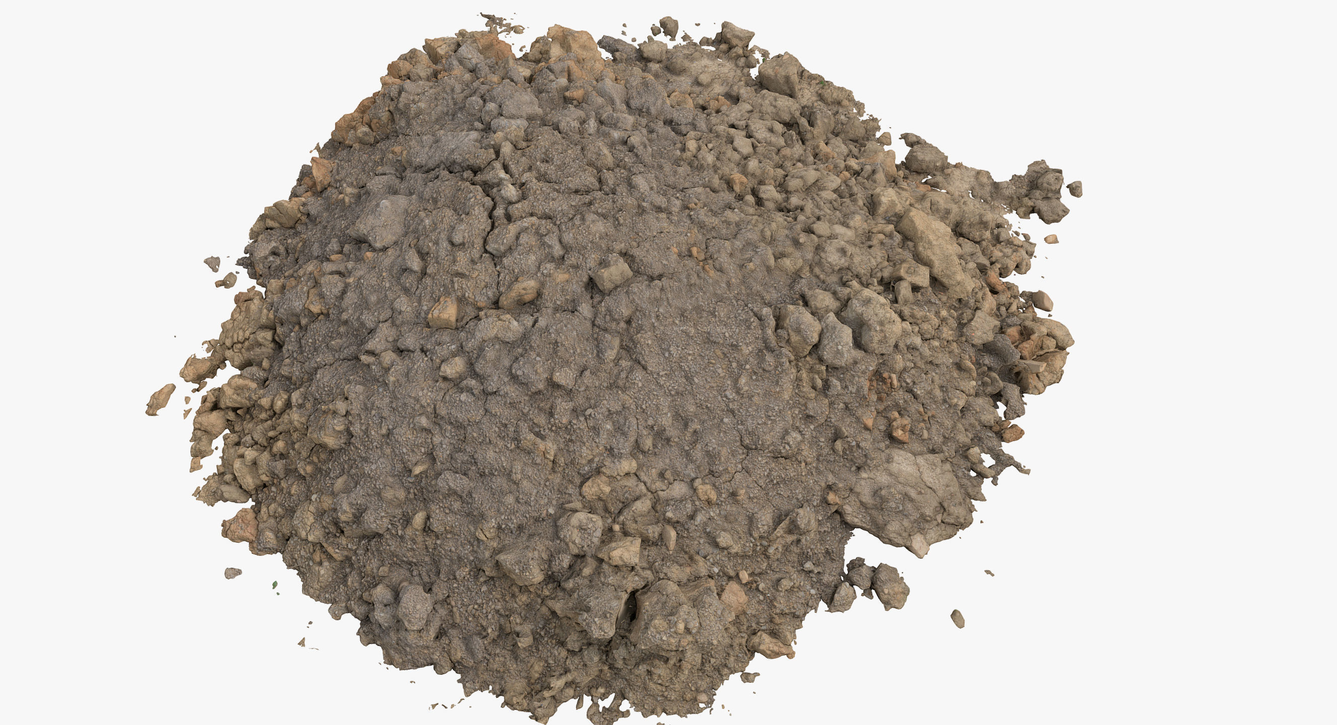 Cracked soil pile 3D model_6