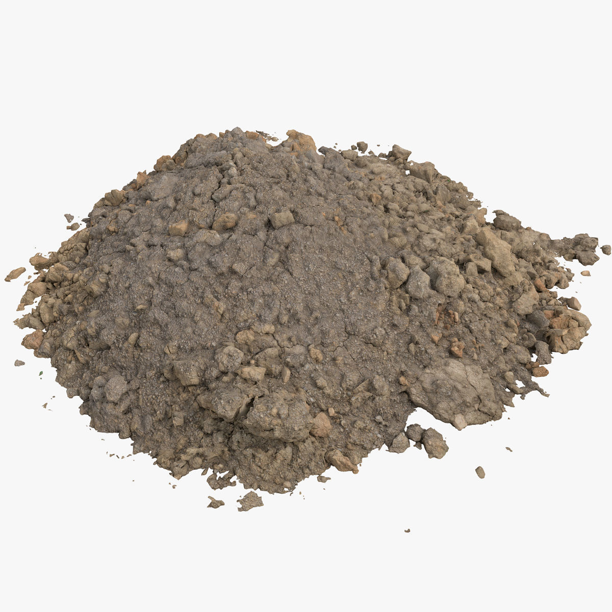 Cracked soil pile 3D model_8