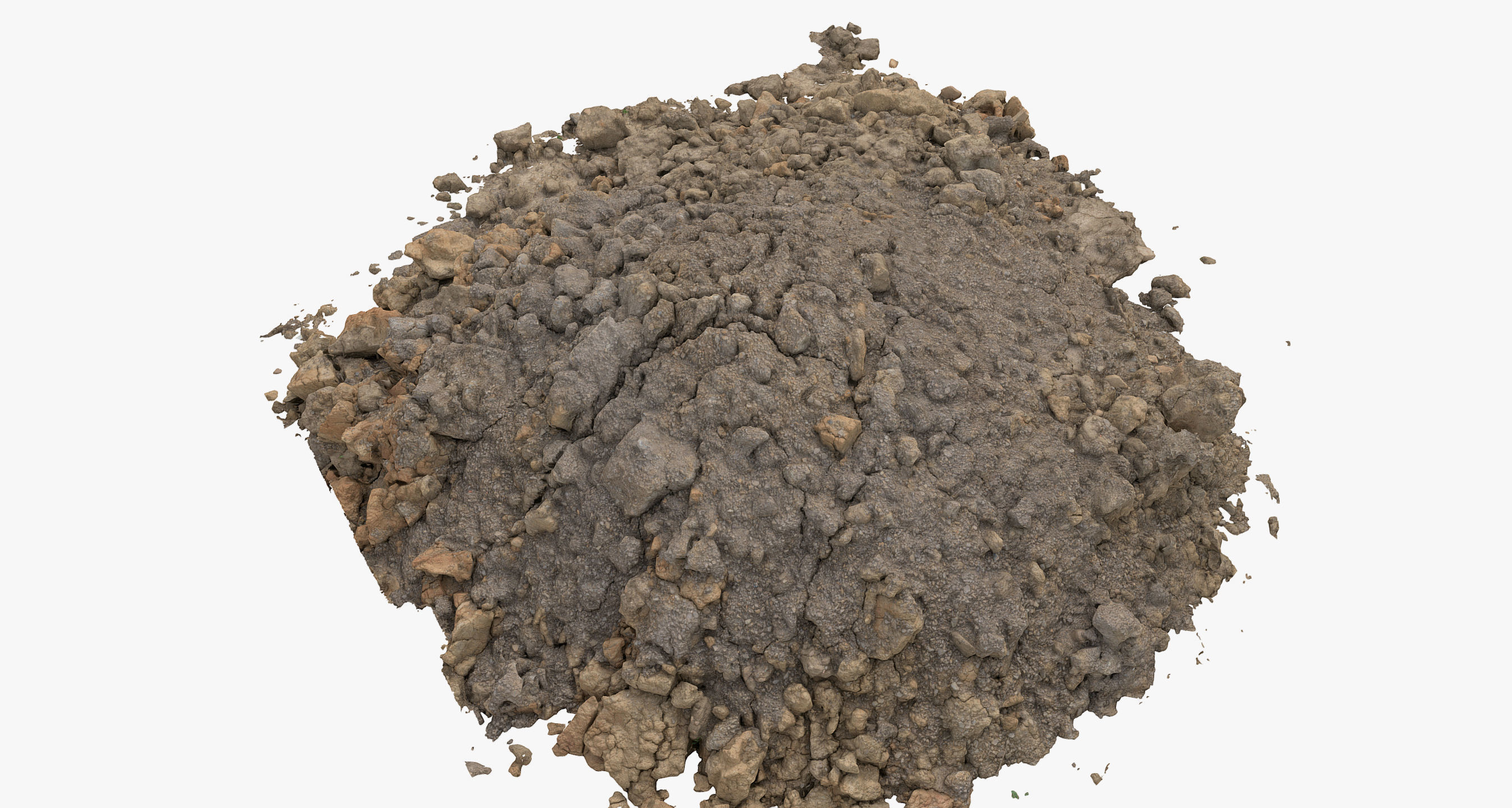 Cracked soil pile 3D model_5