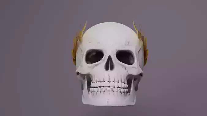 SKULL  LAUREL CROWN