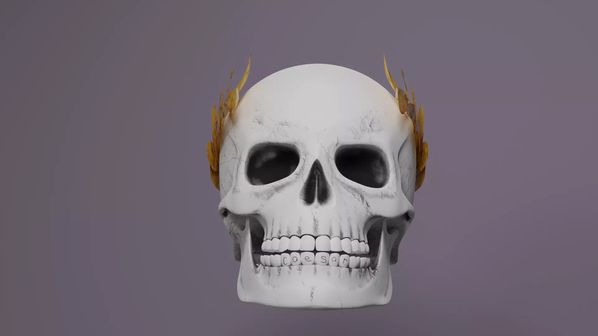 SKULL  LAUREL CROWN 3D model_0
