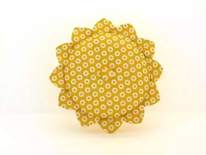 pillow polka dot flower