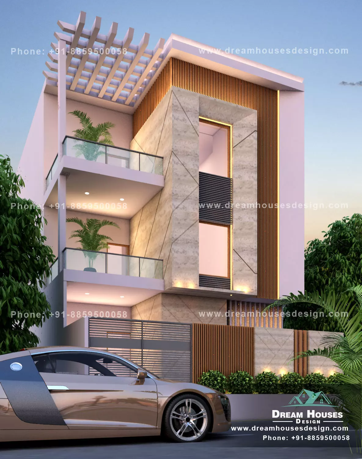 Manifest Your Dream Home in 2025 | Modern 5 Bedroom Villa Exterior Design, image size:1185x1500