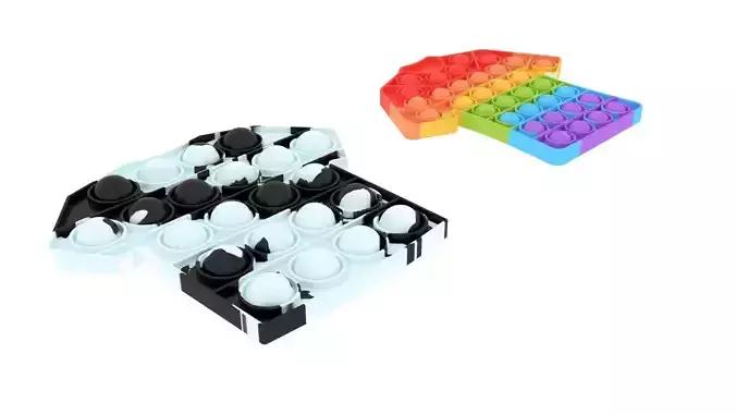 T-Shirt Pop It Fidget Toys Set 3D model