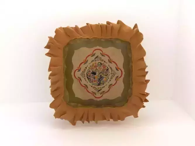 pillow wooden frame with ornament