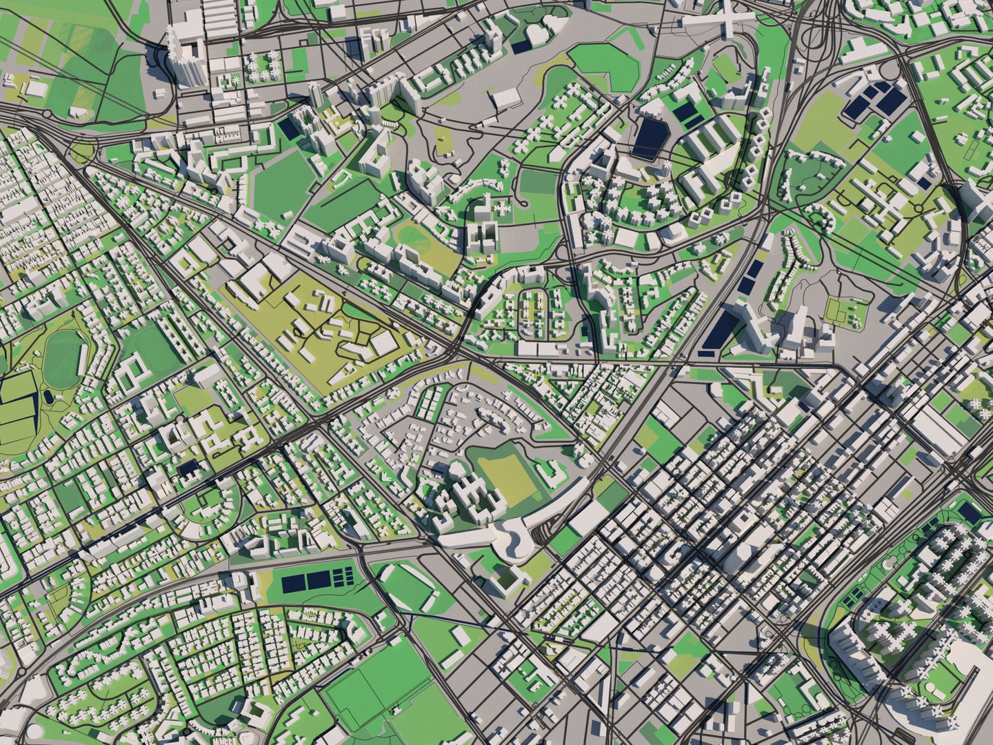 Hong Kong SAR China 30x30km 3D City Map 3D model_8
