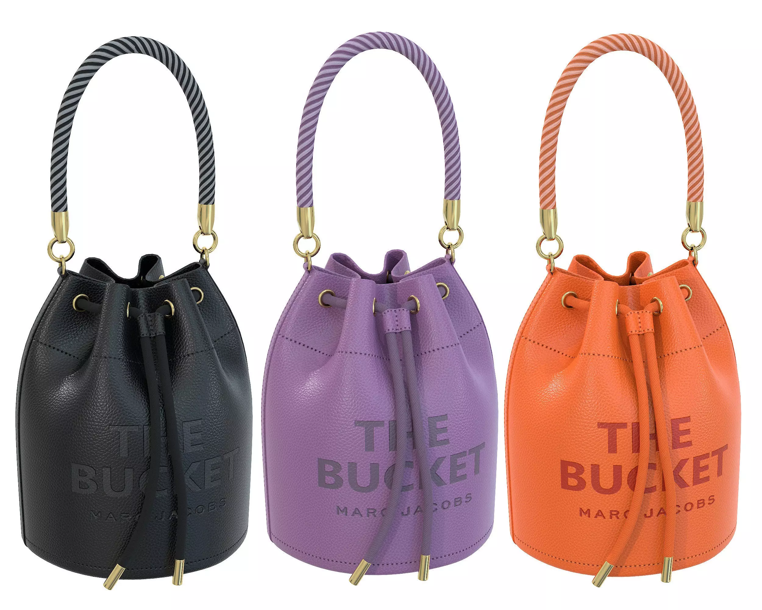 Marc Jacobs Bucket Bag Low-poly 3D model_0