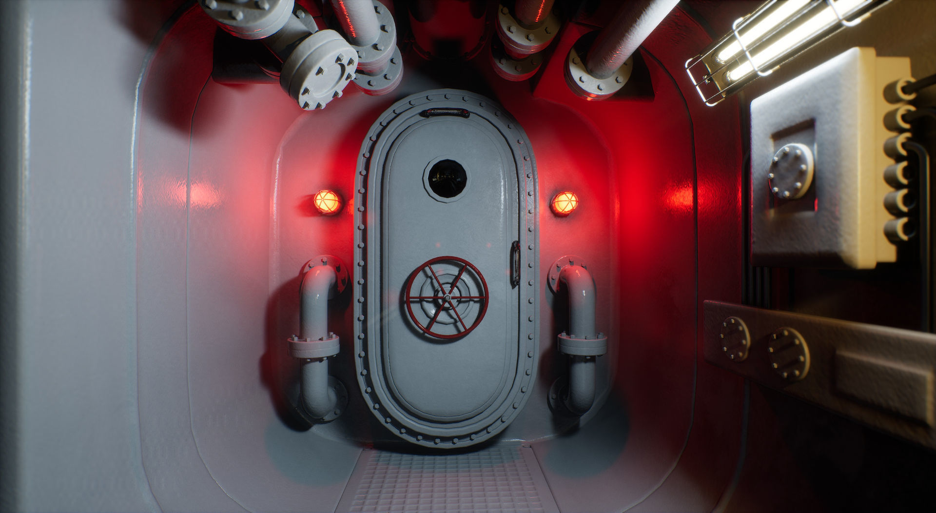 Submarine Industrial Corridor 002 UE4 3D model_16