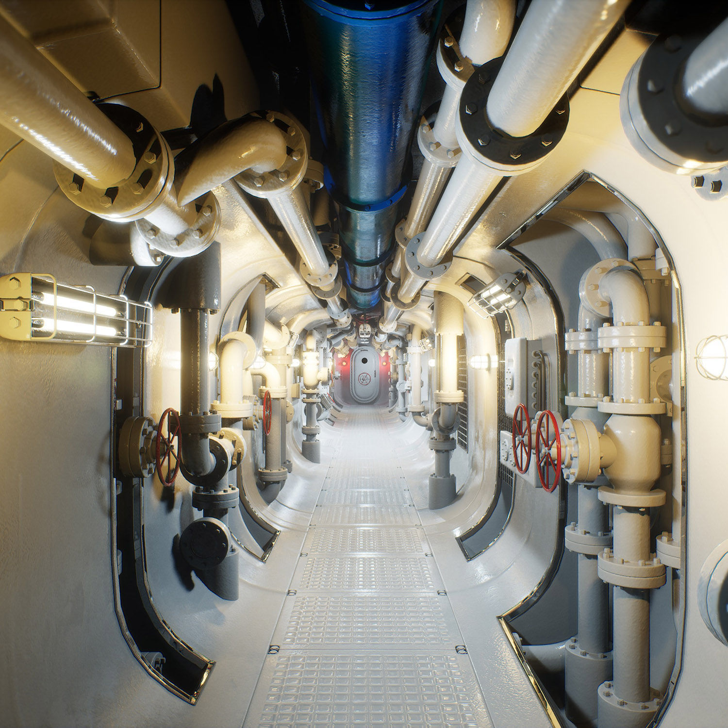 Submarine Industrial Corridor 002 UE4 3D model_29