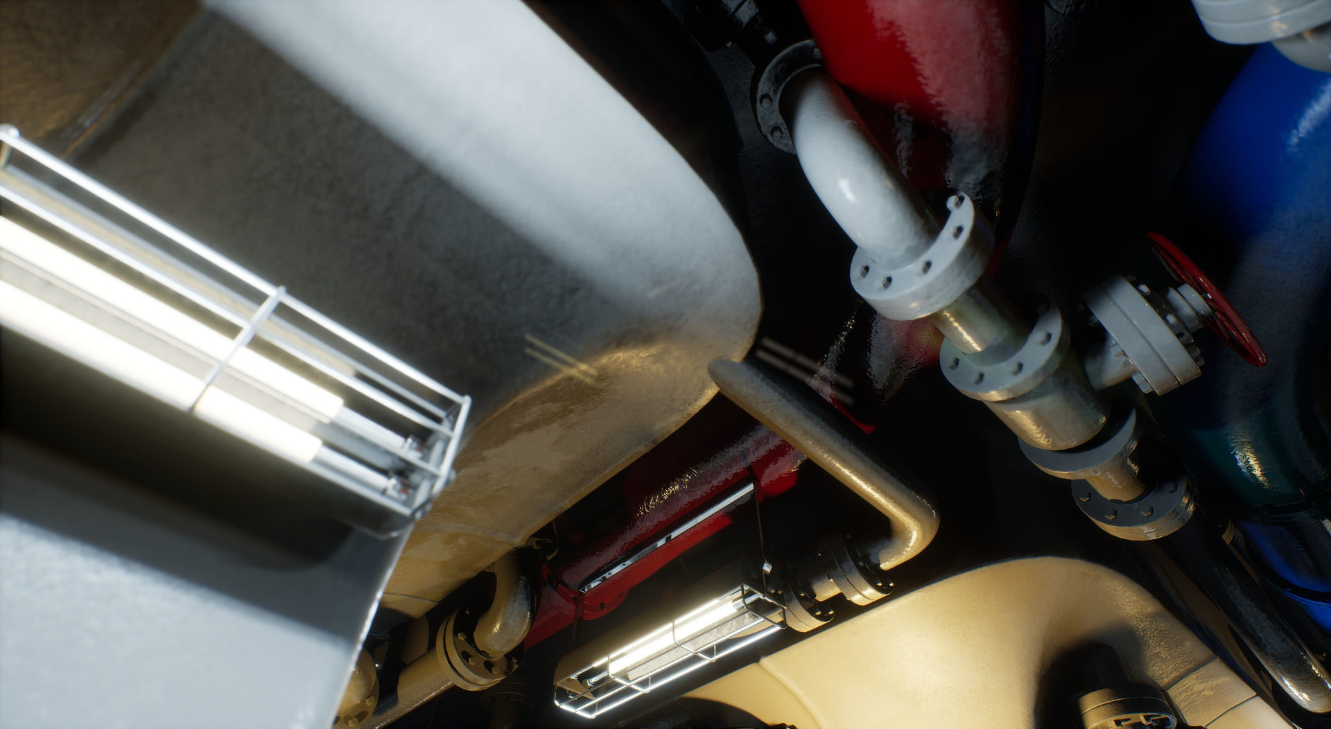 Submarine Industrial Corridor 002 UE4 3D model_15