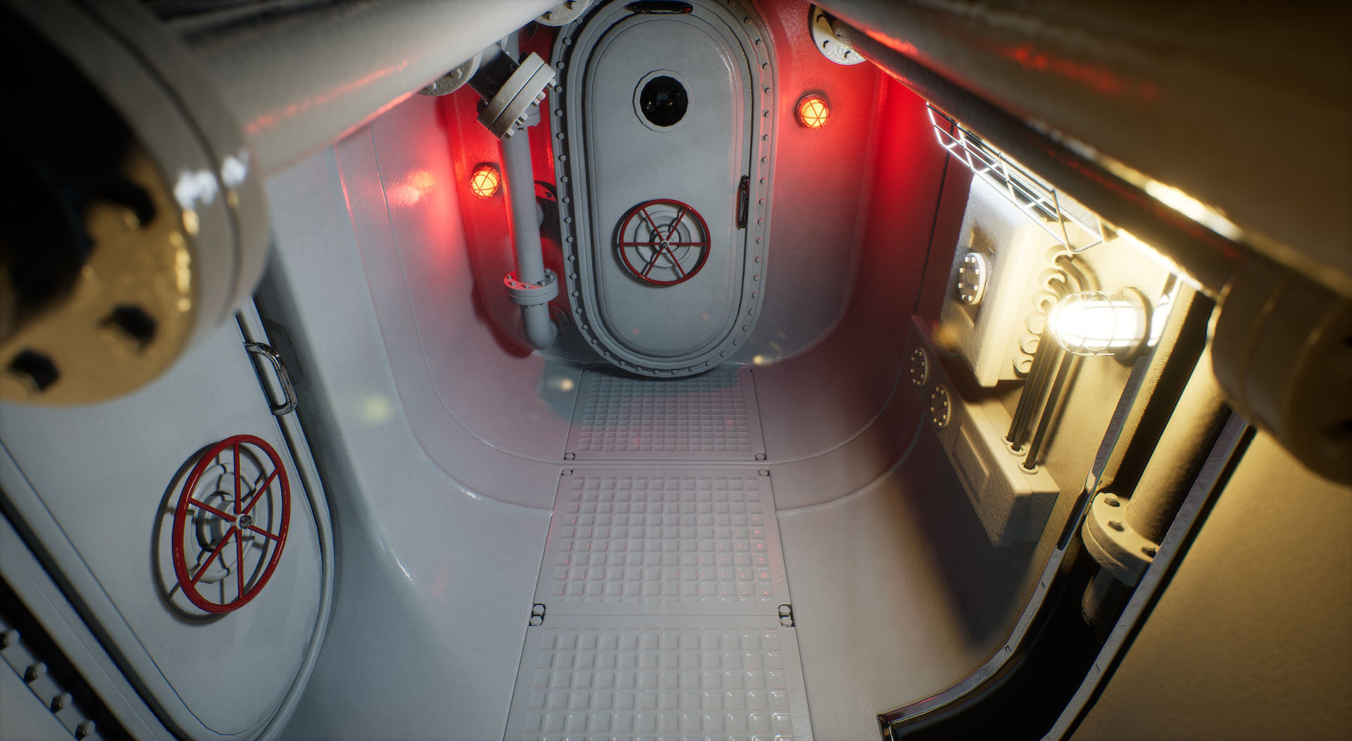 Submarine Industrial Corridor 002 UE4 3D model_11