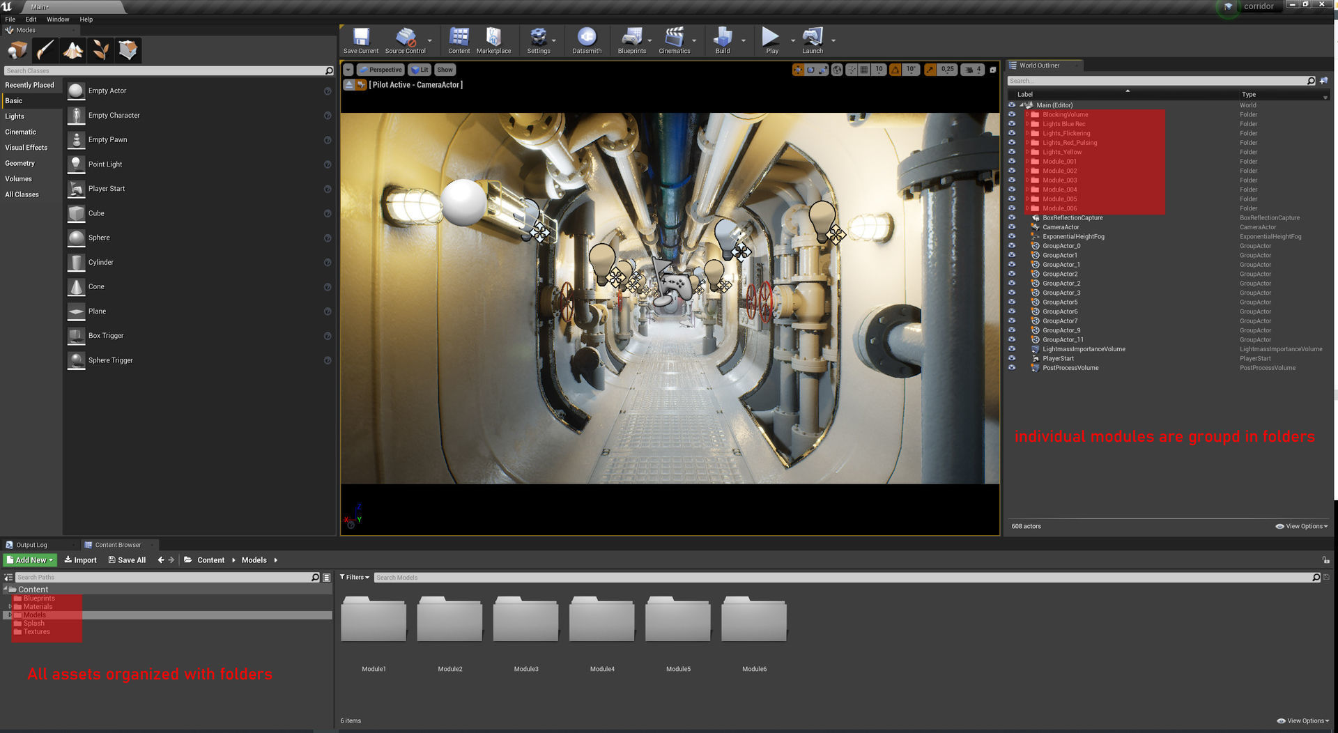 Submarine Industrial Corridor 002 UE4 3D model_25