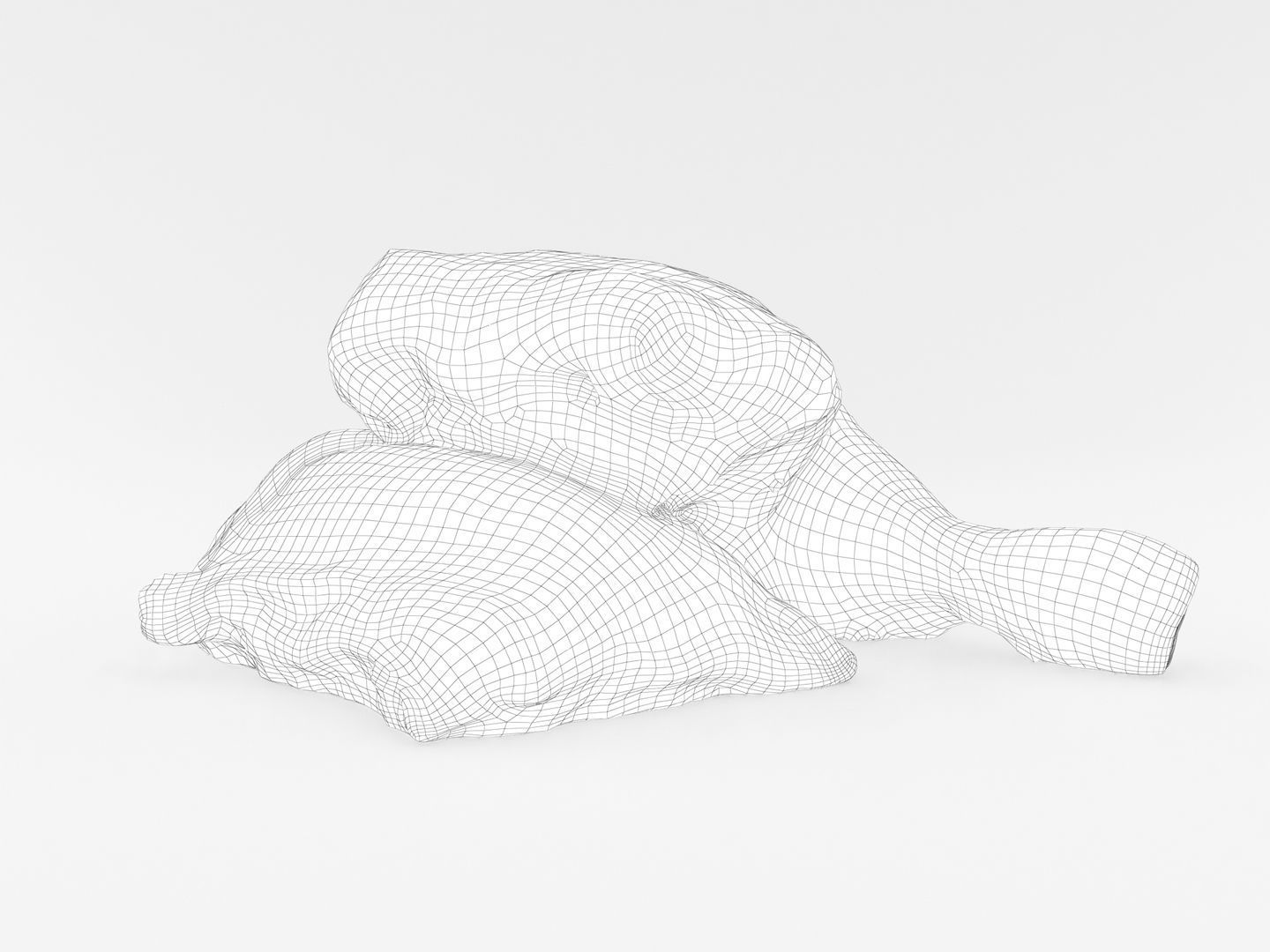 Raw Chicken Leg 3D model_16